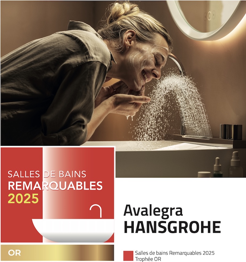 La vasque à poser Avalegra de Hansgrohe, lauréat des trophées des Salles de bains Remarquables 2025