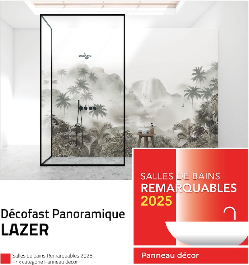 Les panneaux d'habillage mural panoramiques Lazer, lauréat des Salles de bains remarquables 2015