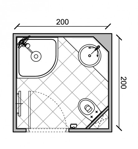 Plan petite salle de bains