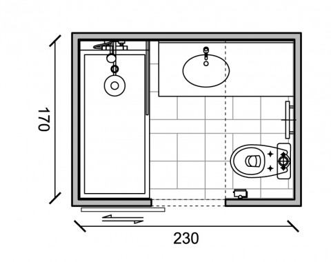 Plan petite salle de bains