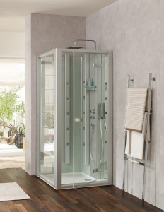 Cabine de douche multifonctions pour salle de bains PLURIEL de Leda
