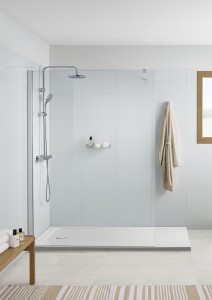 Paroi de douche écran fixe pour douche ouverte URA de Roca salle de bains