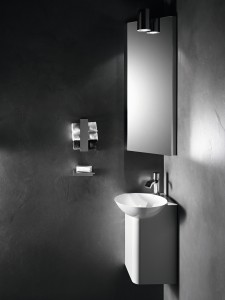 Lavabo lave-mains d'angle INSERT d'Alape salle de bains