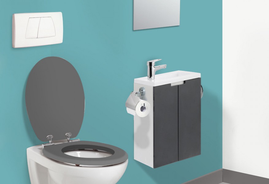 Lavabo lave-mains sur meuble CLOSY d'Allibert salle de bains