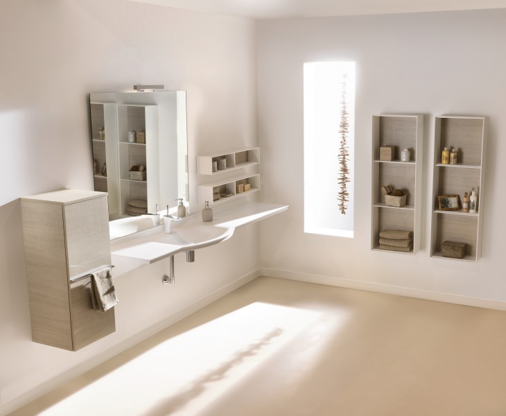 Plan de toilette accessible pour salle de bains EASYLIFE d'Ambiance Bain