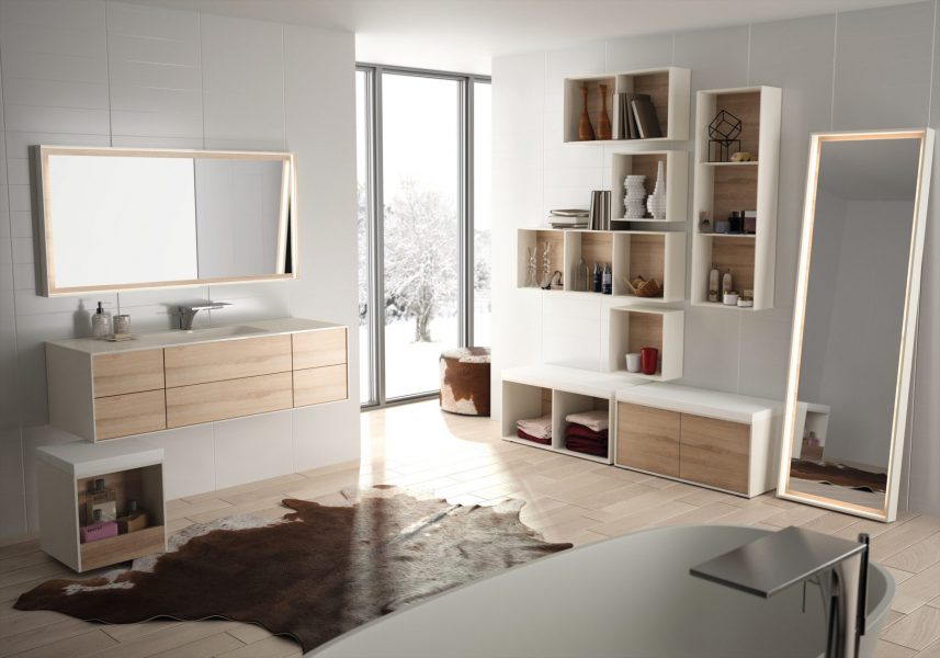 Armoire miroir accessible de salle de bains KITOI d'Ambiance Bain