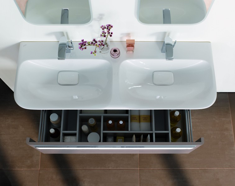 Plan de toilette de salle de bain double Lovely d'Allia