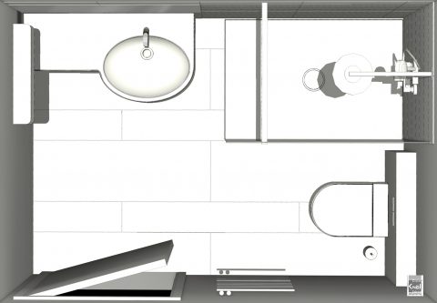 Plan de salle de bains taille moyenne